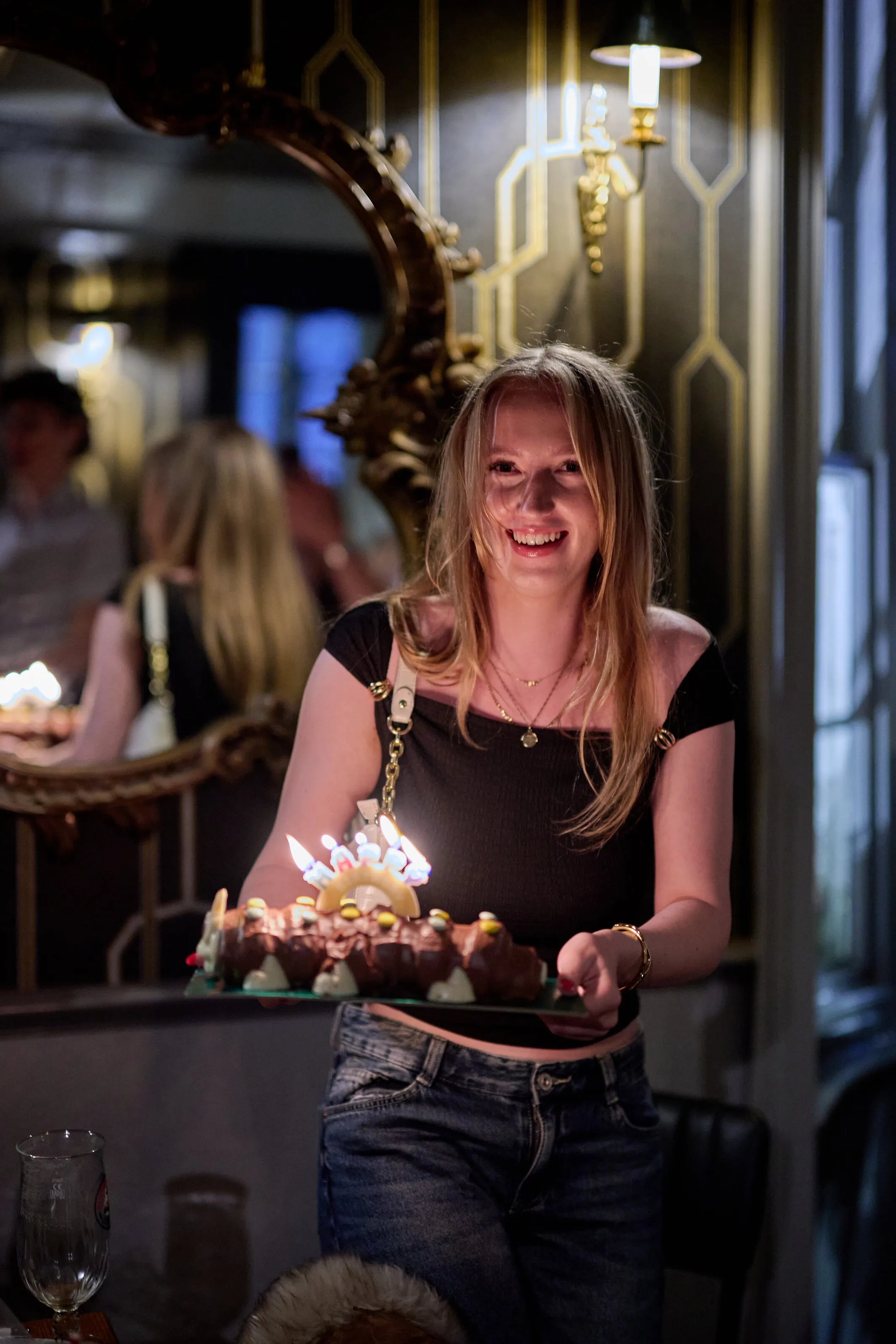 The cake makes its entrance