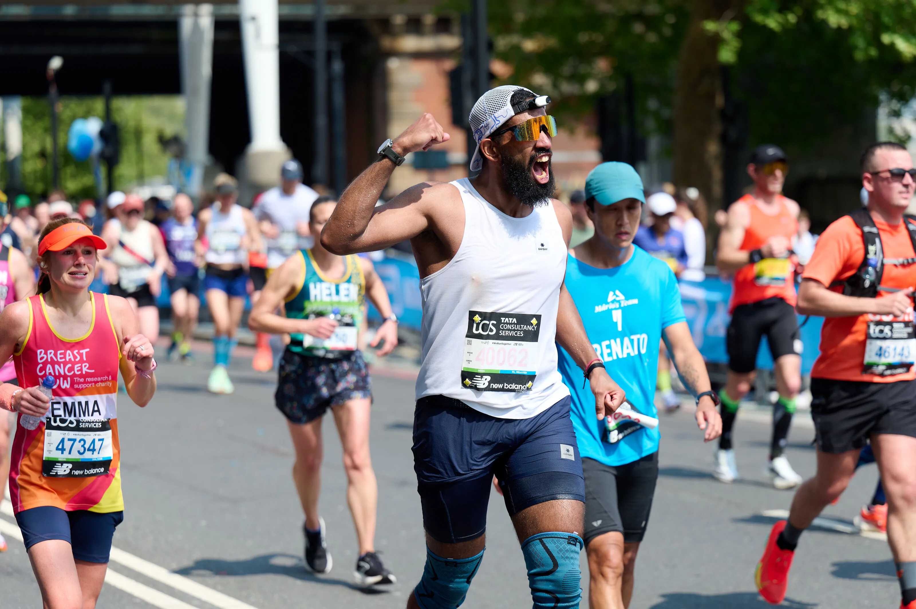 Dancing at mile 18