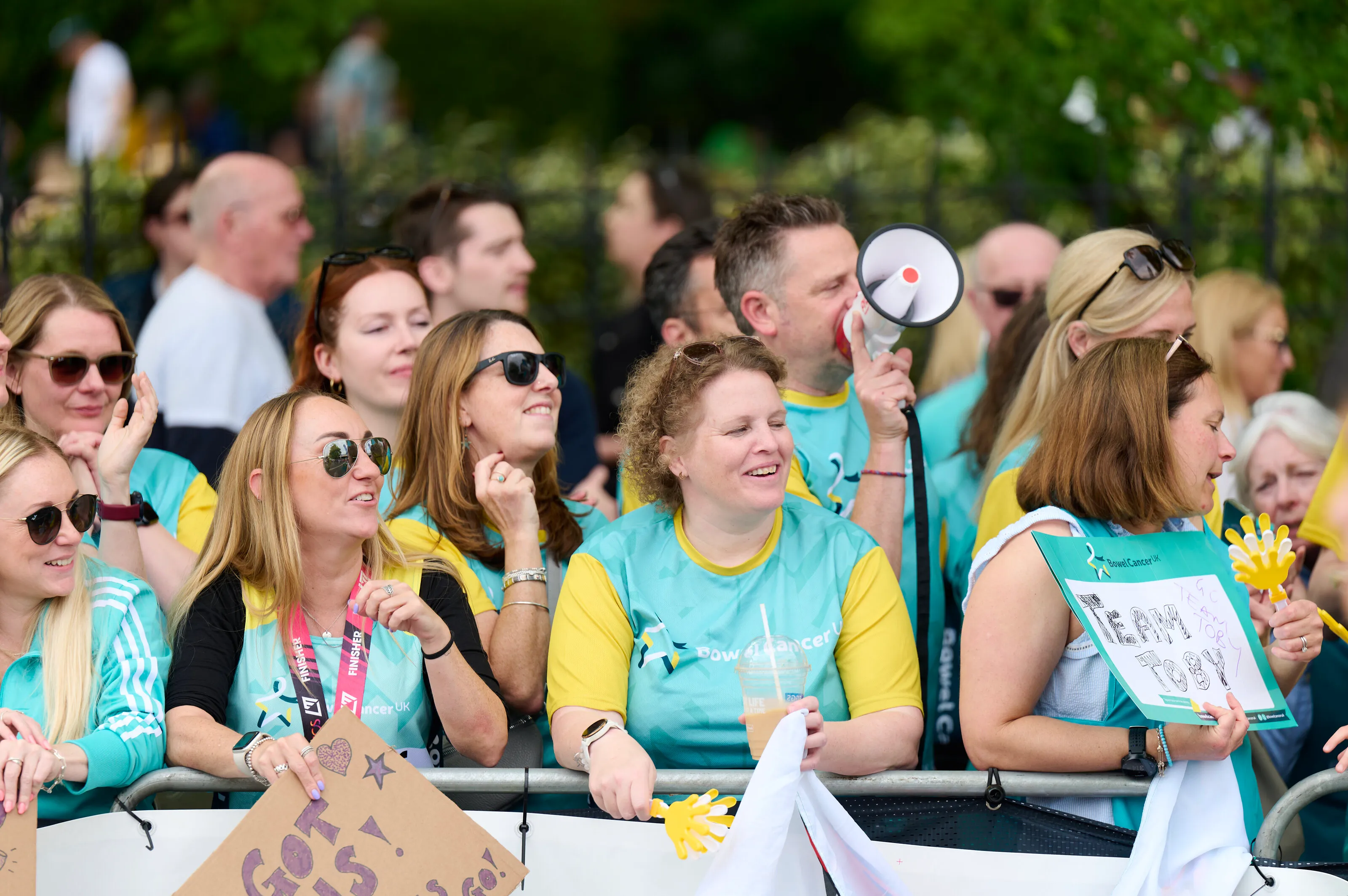 The cheer barrier, in colour
